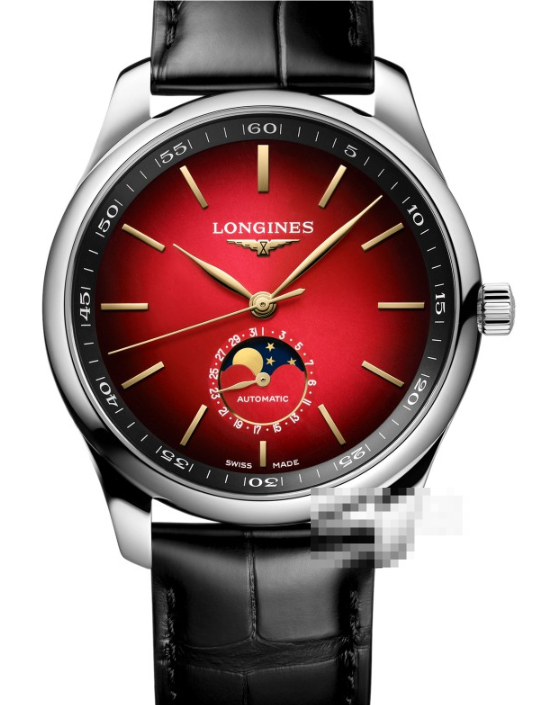 LONGINES コピー時計 L2.919.4.09.2、精鋼×レッドダイヤルの鮮やかな調和